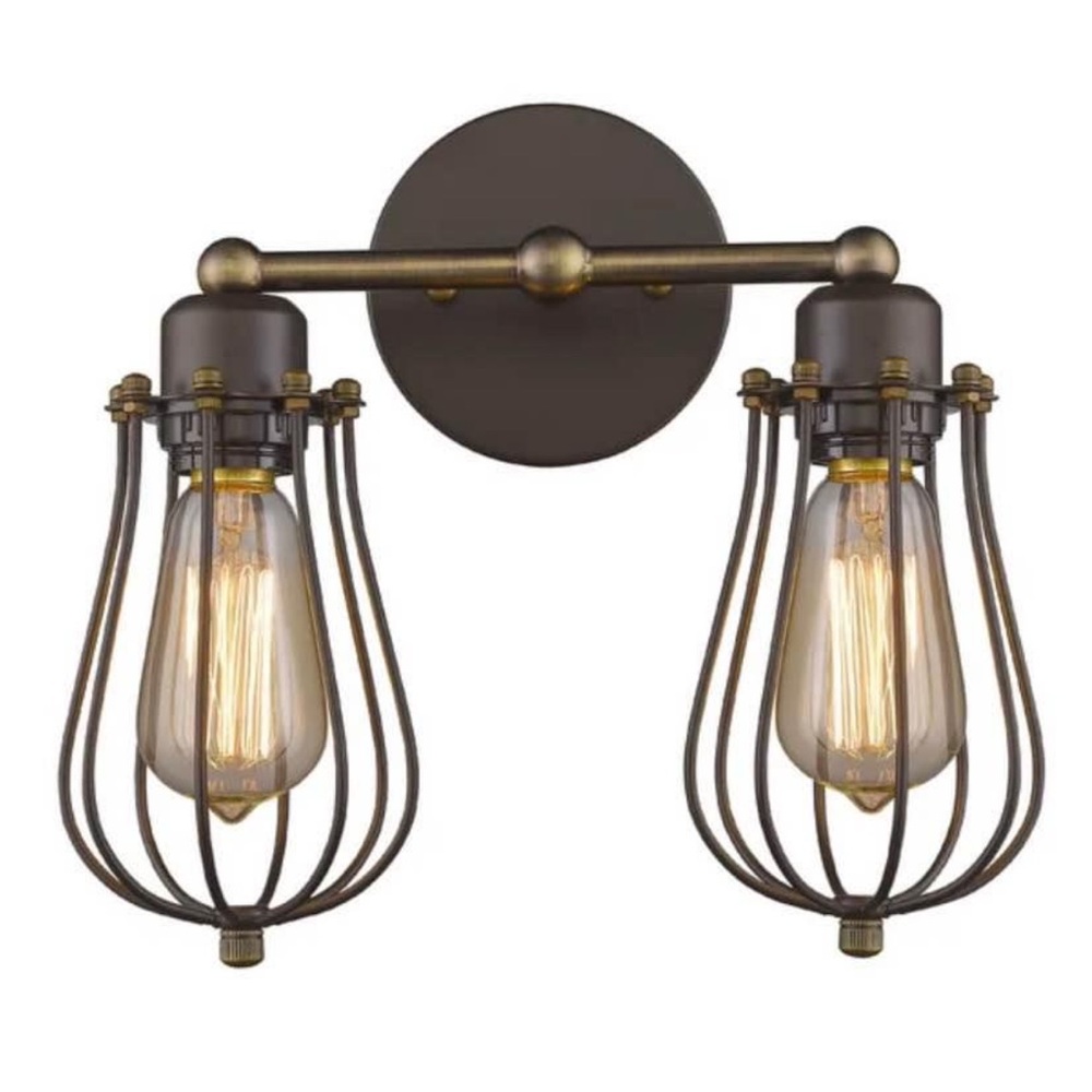 Industrial Bronze Double Wall Sconce, made by Breakaway Bay